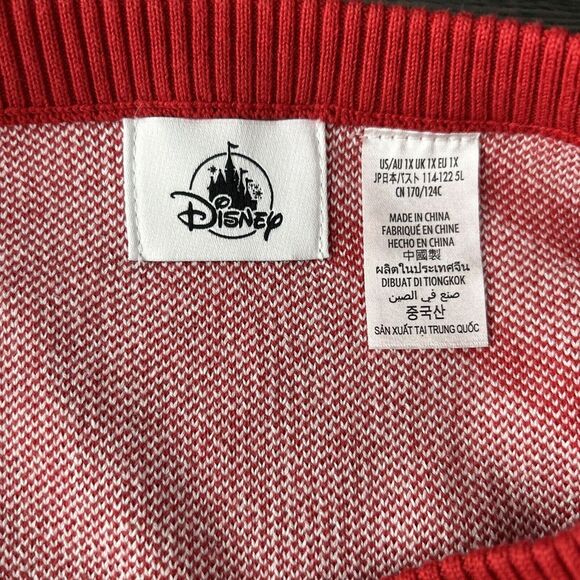 Disney Santa Minnie Mouse Holiday Sweater 2023 Christmas Candy Cane Plus Sz 1X - Picture 3 of 6